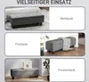 Sitzbank mit Stauraum, Polsterbank mit Leinenoptik, Produktbild-Vorschau 4