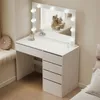Toilette Cosmetica Per Il Trucco Con Specchio Led Moderna Anteprima dell’immagine prodotto 6