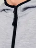 JACK&JONES CORE JCOFUSION SWEAT ZIP HOOD NOOS Light Grey Produktbild-Vorschau 6
