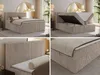 MKS MEBLE Boxspringbett 180x200 Hellbraun Cord, Produktbild-Vorschau 3