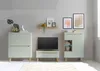 Wohnzimmer Vitrine in Grün Matt mit Eiche STOCKTON-61 Produktbild-Vorschau 6