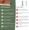 A marketing image comparing HaGa wooden posts with other products, highlighting features and benefits. Produktbild-Vorschau
