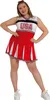 A woman wearing a cheerleader costume. Produktbild-Vorschau