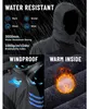 Winterjacke Herren Wasserdicht Winddicht Warm Dunkelgrau Produktbild-Vorschau 2