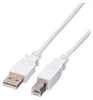 Cable USB 2.0, tipo A-B, color blanco, 1,8 metros Vista previa de la imagen del producto 1