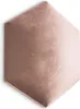 A hexagonal upholstered wall panel in a soft pink velvet. Anteprima dell’immagine prodotto