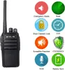 A walkie-talkie is shown next to a collage of icons representing its features. Náhled obrázku produktu