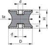 Gummi-Metall-Puffer talliert Typ C D10xH10 M4 NR57 Produktbild-Vorschau 1