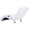 vidaXL Massage-Chaiselongue mit Kissen Weiß Kunstleder Produktbild-Vorschau 5