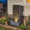 Outsunny Springbrunnen 2-stufig Gartenbrunnen mit LED Produktbild-Vorschau 2