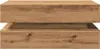 A close-up, front-facing view of a wooden coffee table with a modern, minimalist design. Náhľad obrázku produktu