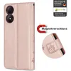 A product image showing a rosegold flip case for a smartphone, with close-ups of its features and branding. Produktbild-Vorschau