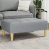 Möbel Fußhocker Hellgrau 77x55x31 cm Stoff - Fußhocker Produktbild-Vorschau 1