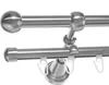 Gardinenstange Rohr und Innenlauf Edelstahl Look, Metall, Produktbild-Vorschau 1