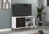 Evolution meuble TV 2 portes, 2 étagères blanc, noir. Voir les images du produit 22