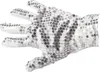 Glitzer-Handschuh Silber im Michael Jackson Stil – Uni Produktbild-Vorschau 1