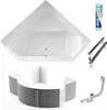 ECOLAM Baignoire d'angle IRMA 140 x 140cm + support Voir les images du produit 7