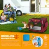 TRESKO® prepravka pre psov skladacia červená (D 70x52x52cm) Náhľad obrázku produktu 7