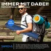 24MOVE® Campingstuhl Faltstuhl, blau, mit Getränkehalter Produktbild-Vorschau 3