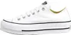 A side view of a white Converse Chuck Taylor All Star Lift Ox sneaker with a platform sole. Voir les images du produit