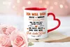 Tasse mit Herz-Henkel Liebes-Spruch Ich will dich heute Produktbild-Vorschau 4