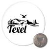 Huuraa Magnet Texel Niederlande 59mm Kühlschrankmagnet rund Produktbild-Vorschau 1