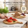 hausleben Pizzateller 2er Set Holz 25,5 cm – Rundes Produktbild-Vorschau 2