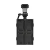 A black battery holder with multiple slots, mounted on a white background. Náhled obrázku produktu