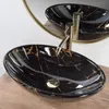 Lavabo da Appoggio Rea Pamela Black Marble Shiny Anteprima dell’immagine prodotto 4