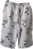 ASKSA Damen Sommer Leinenhose Luftig Hohe Taille Caprihose Produktbild-Vorschau 4