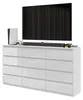 Set di comodini bianchi opachi / bianchi lucidi con 12 Anteprima dell’immagine prodotto 1
