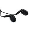 A pair of black in-ear headphones with a white background. Anteprima dell’immagine prodotto