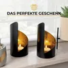 GADGY® Teelichthalter Schwarz mit Gold - Set Mit 2 Stück Produktbild-Vorschau 7