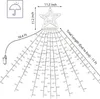 Diagram of a star-shaped waterfall light decoration with dimensions indicated. Produktbild-Vorschau