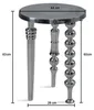 FineBuy Design – okrągły stolik pomocniczy 44 cm, metalowy, Podgląd zdjęcia produktu 3
