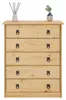 Kommode BARRIO mit 5 Schubladen I Sideboard aus massiver Produktbild-Vorschau 2