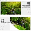Gobelín s motivem mlžného lesa, 1 kus, přírodní zelený Náhled obrázku produktu 4