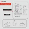 Diagrams and measurements for a toilet installation. Produktbild-Vorschau