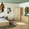 Kleiderschrank Sonoma Eiche 100 cm 4 Türen 6 Regalböden Produktbild-Vorschau 4