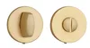 Two round door handles with a golden matte finish, shown against a white background. Produktbild-Vorschau
