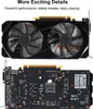 A top-down view of a graphics card, showing both the front with fans and the back with circuitry. Produktbild-Vorschau