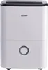 A white dehumidifier with a black top and a gray circular button on the front. Anteprima dell’immagine prodotto