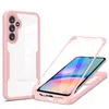 A pink and clear phone case is shown, with a phone inside another pink case in the foreground. Produktbild-Vorschau