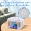 Foto-Organizer box mit 6  Trennwänden,Transparent Produktbild-Vorschau 6