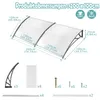 UISEBRT 200*100cm šedá střešní stříška na dveře a balkony Náhled obrázku produktu 2