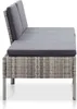 vidaXL 3-tlg. Garten-Lounge-Set mit Auflagen Poly Rattan Produktbild-Vorschau 2