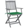 Möbel Klappbare Gartenstühle 6 Stk. mit Sitzkissen Produktbild-Vorschau 3