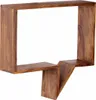 A wooden wall shelf with a unique, angular design. Produktbild-Vorschau