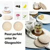 8er-Set Runder Glasuntersetzer aus Baumwolle mit Halter, Produktbild-Vorschau 4