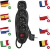 Steckdosenleiste 5 m / 4 Steckdosen / Schalter / schwarz / PVC / 1,5 mm2 Produktbild-Vorschau
